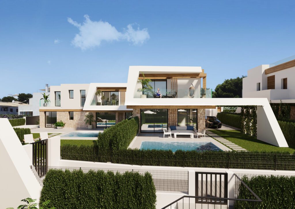 Neu gebaute Doppelhaushälfte mit privatem Pool in Cala Ratjada, Mallorca