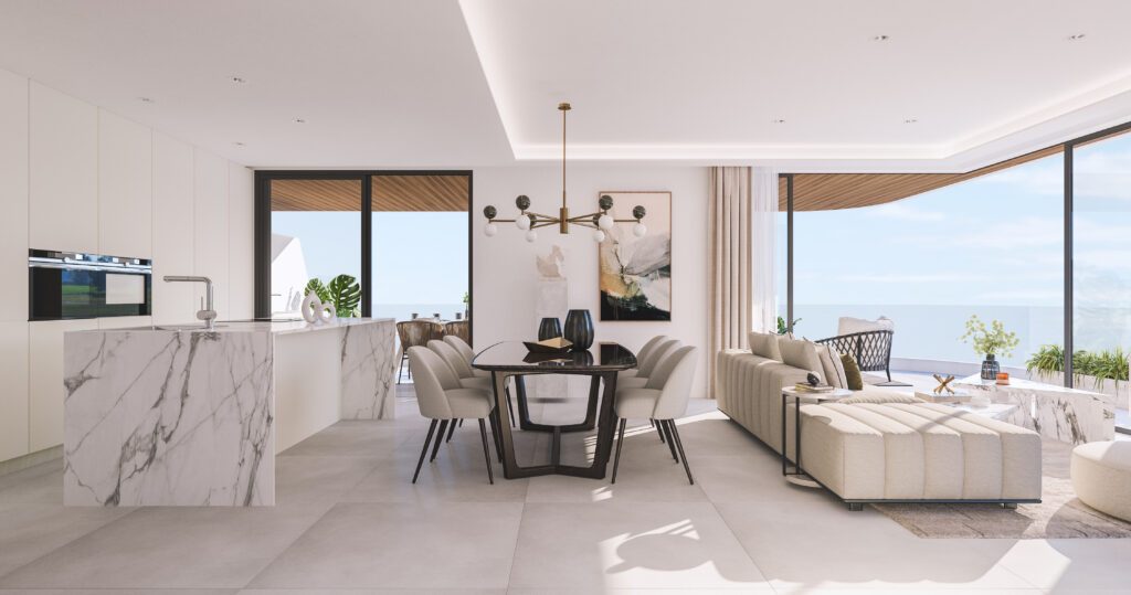 Neubau Wohnung mit Meerblick in Estepona an der Costa del Sol